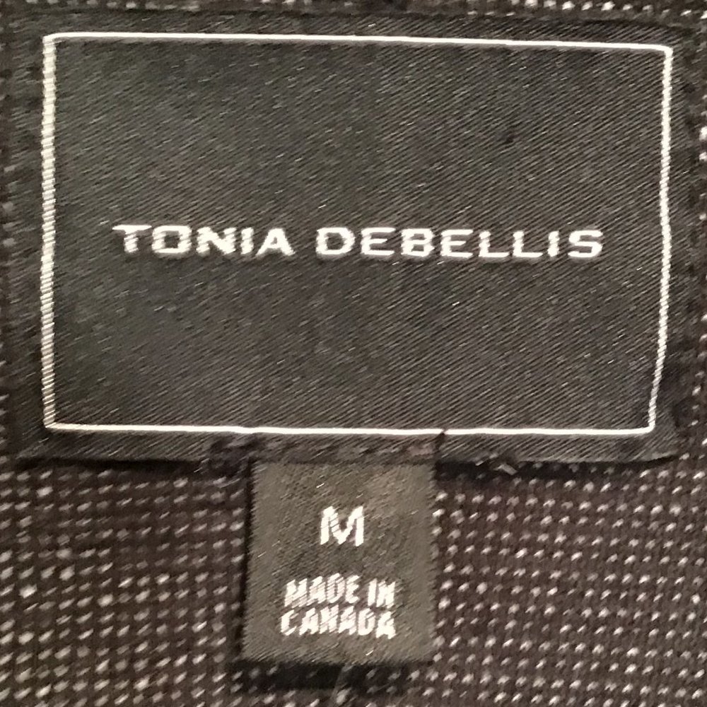 Tonia Debillis Roxie Jacket Logo Damask in Black and Ivory  Size M - Picture 11 of 12